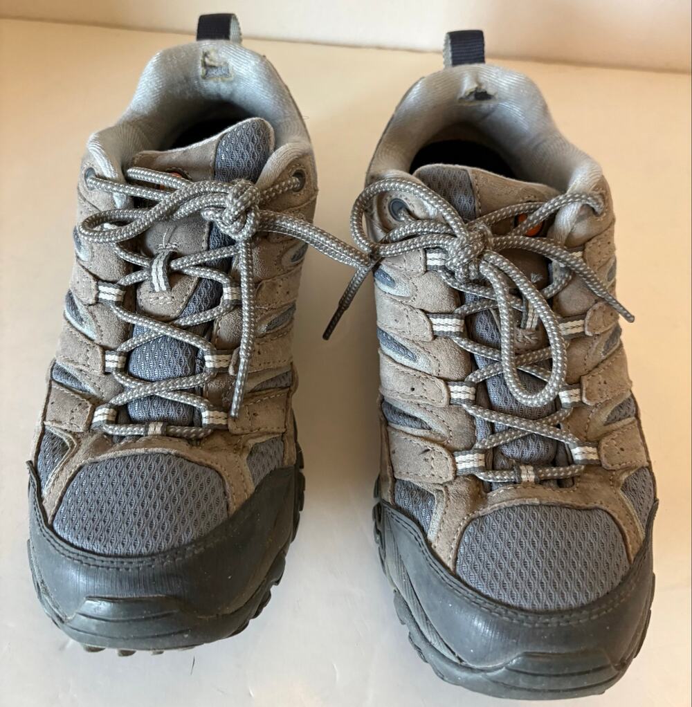 Merrell Moab 2 hiking shoes blue/gray size 8W fair condition